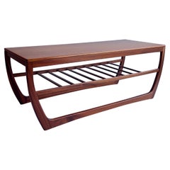 Mid Century Teak Coffee Table By Beithcraft Magazine Ladder Shelf, Dabish style