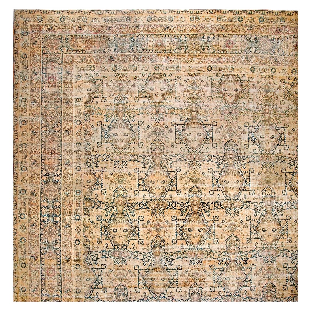 Kirman 19th Century S.E. Persian Kerman Laver Carpet ( 17' x 19'10