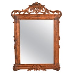 Romweber French Provincial Carved Pine Wall Mirror