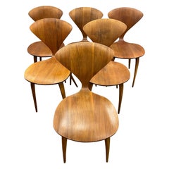 Norman Cherner Iconic Mid-Century Modern Matching Side Chairs Set of Six