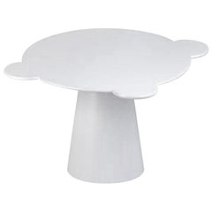 Table contemporaine Donald en bois laqué blanc de Chapel Petrassi