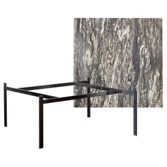 Table basse PK61 de Poul Kjaerholm pour E. Kold avec plateau en marbre Cippolini d'origine