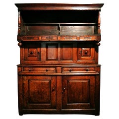 Antique Welsh Oak Three Stage Dresser Tridarn of Superb Color - Initialed and Dated