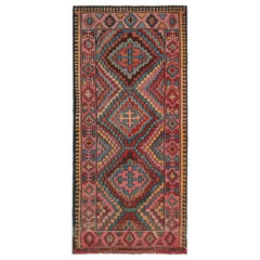 Vintage Persian Bidjar Kilim in Polychromatic Geometric Patterns by Rug & Kilim