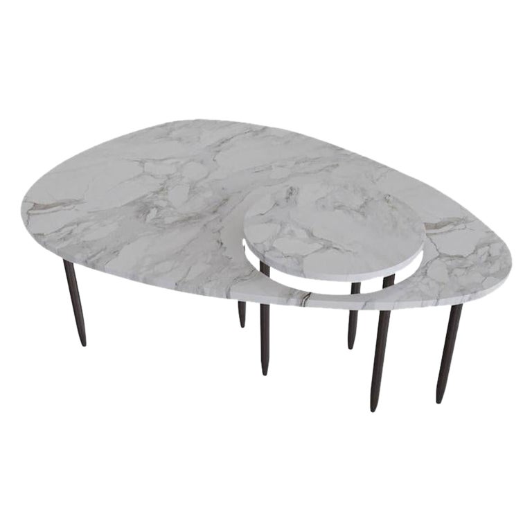 Gol. 003 Marble Center Table by Chapter Studio For Sale
