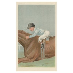Chromolithograph Vanity Fair Caricature Jockey Print 'Johnny'