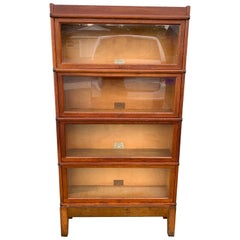 Globe Wernicke Antique Oak Four-Stack Barrister Bookcase, Circa 1900