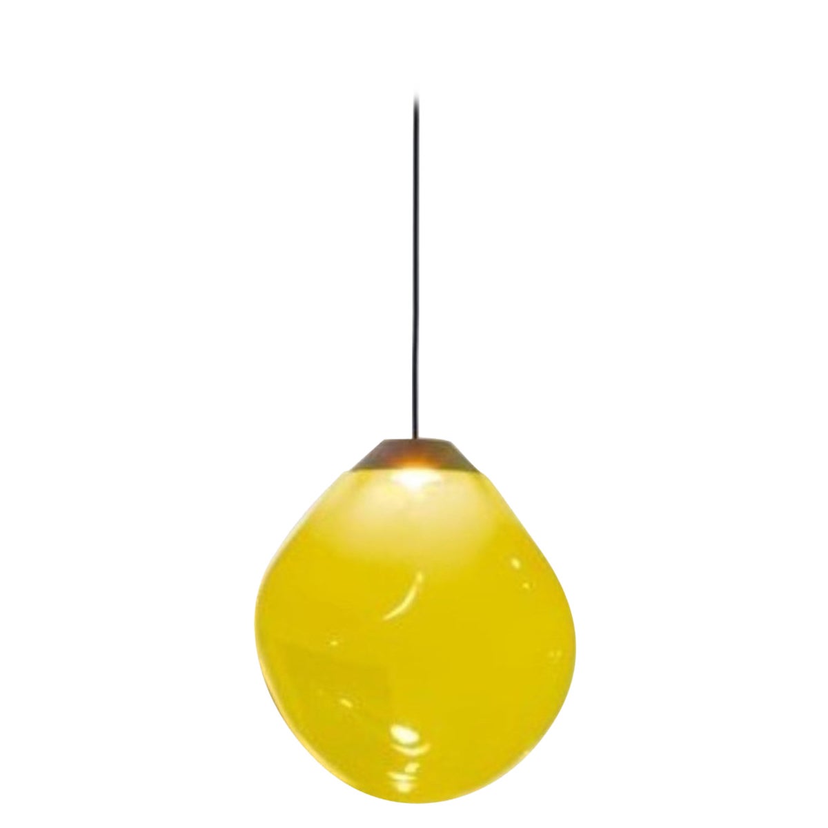 Lampes à suspension en verre soufflé simple moment de couleur par Alex de Witte en vente