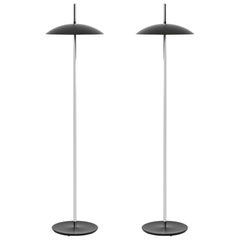 Pair of Black x Nickel Signal Floor Lamp from Souda, Made to Order