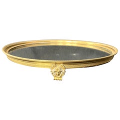 French Neoclassical Gilt Ormolu Mirrored Centerpiece