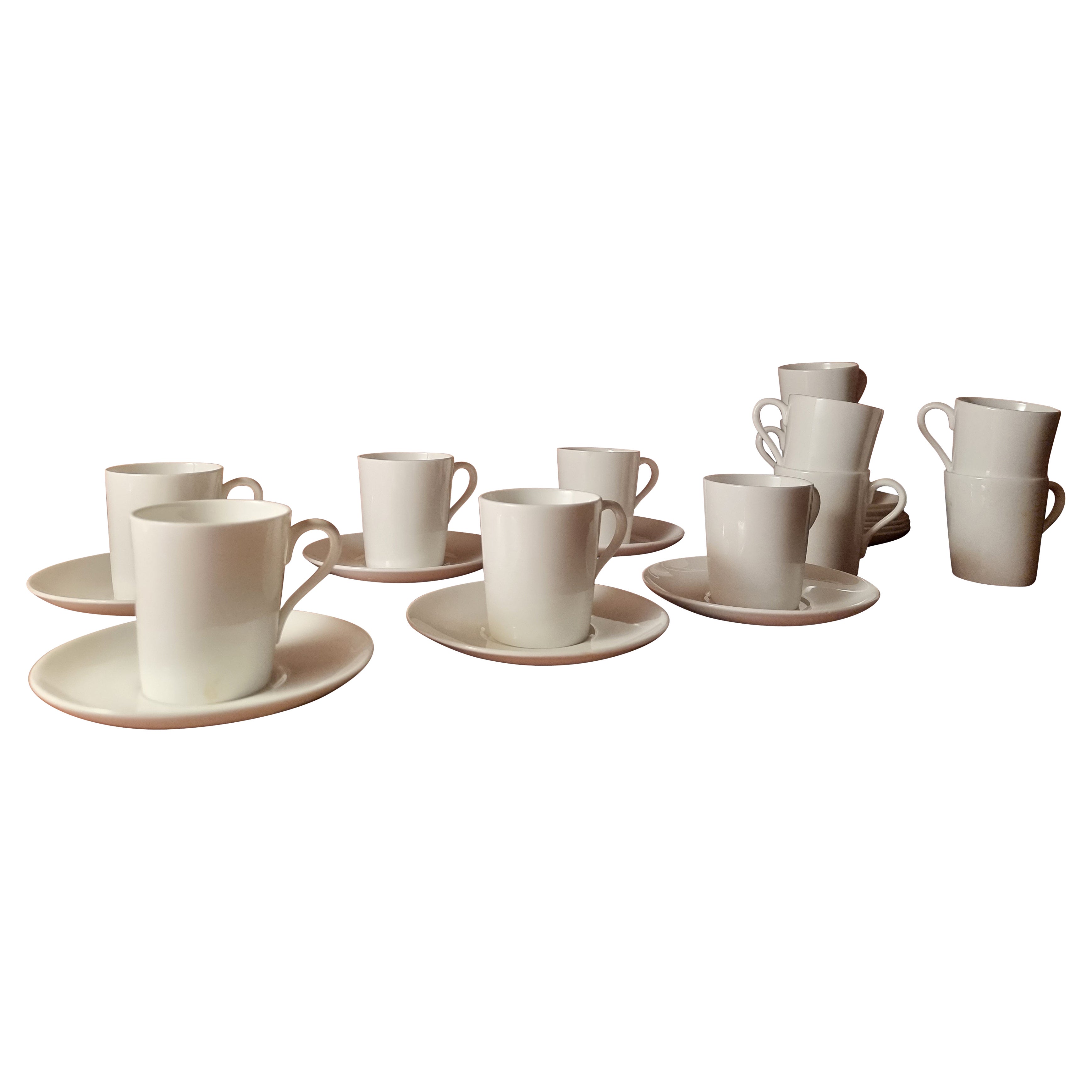 Stig Lindberg, Bone porcelain 10 Espresso cups  Gustavsberg, Scandinavian Modern For Sale