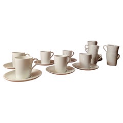 Stig Lindberg, Bone porcelain 10 Espresso cups  Gustavsberg, Scandinavian Modern