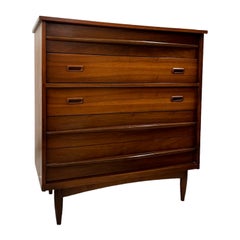 Used Mid-Century Modern Highboy Dresser with Dovetail Drawers