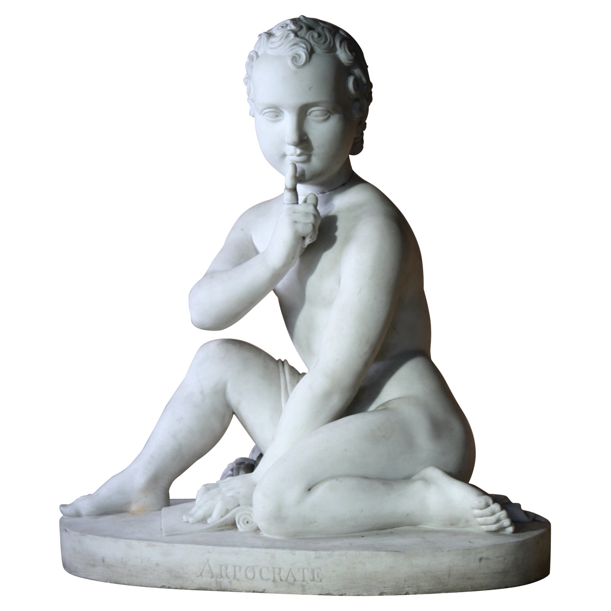 Early 19th Century Sculptor Francesco Pozzi "Arpocrate" For Sale
