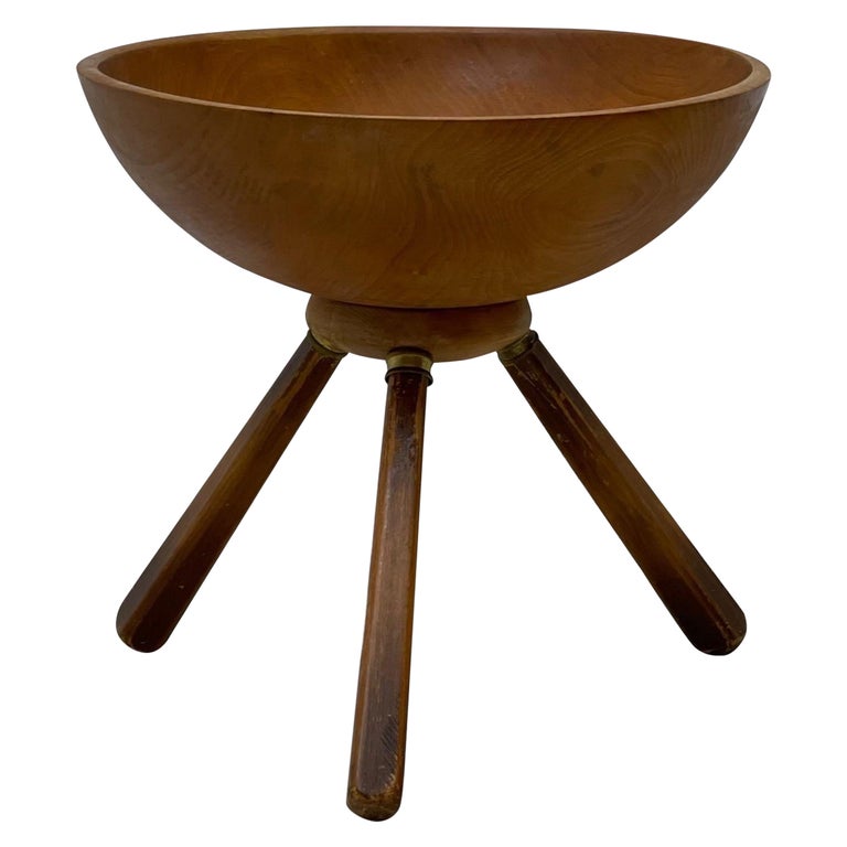 Vintage Decorative Bowl on Stand For Sale at 1stDibs