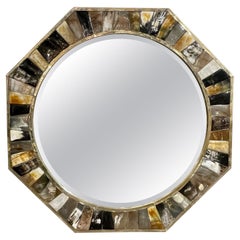 Miroir corne vintage de style Karl Springer