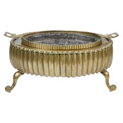 Antique Footed Brass Planter