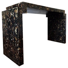 Tessellated Horn Console Table in the Style of Enrique Garcel