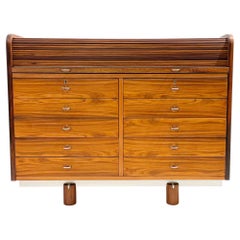 Mid-century wooden Secretary Desk model 804 By Gianfranco Frattini For Bernini