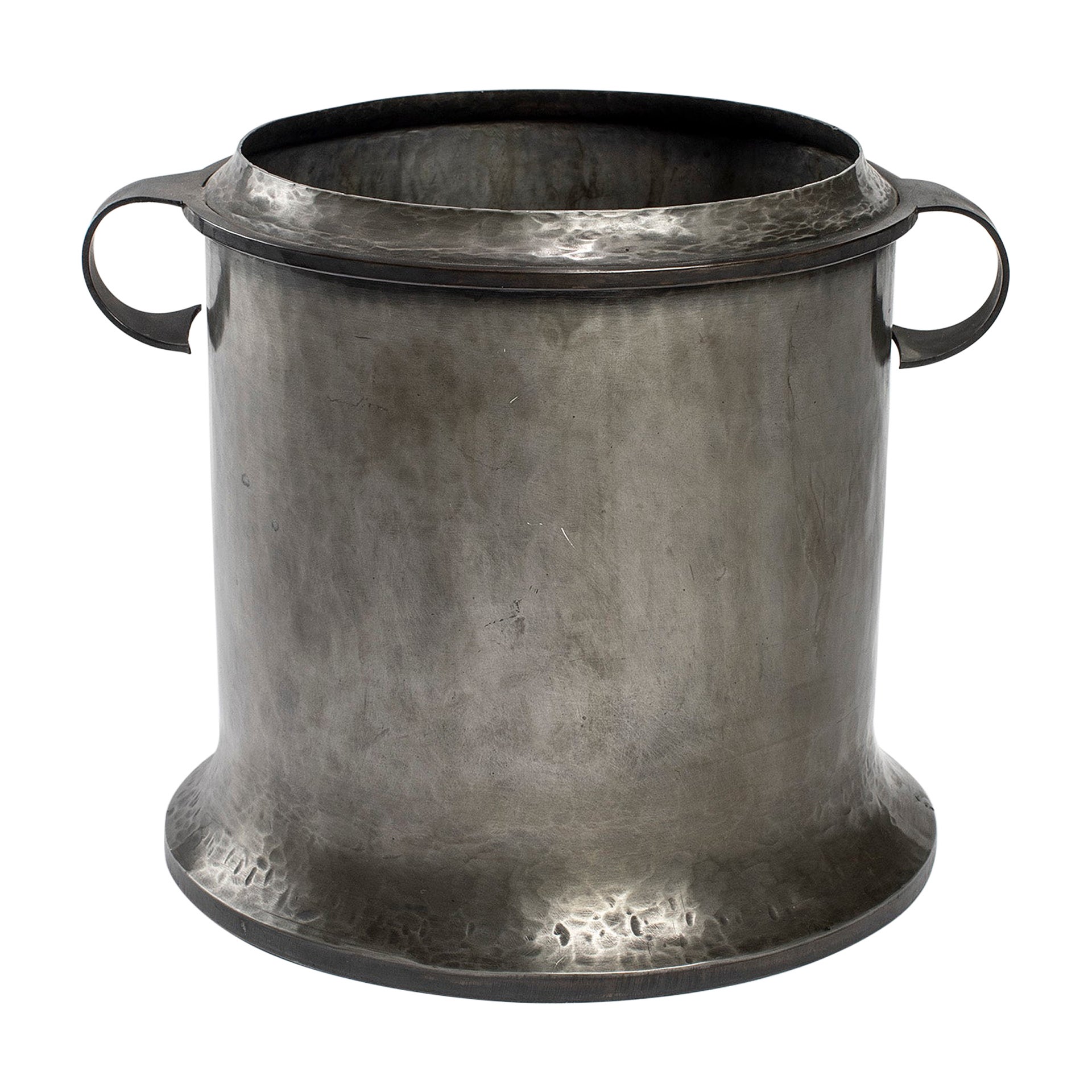 20th Century Lorenzo Burchiellaro Pewter Ice Basket, 60s