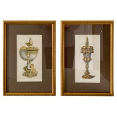 Framed Prints of Pieces in Her Majesty's Collection at Windsor by H. Shaw, Pair