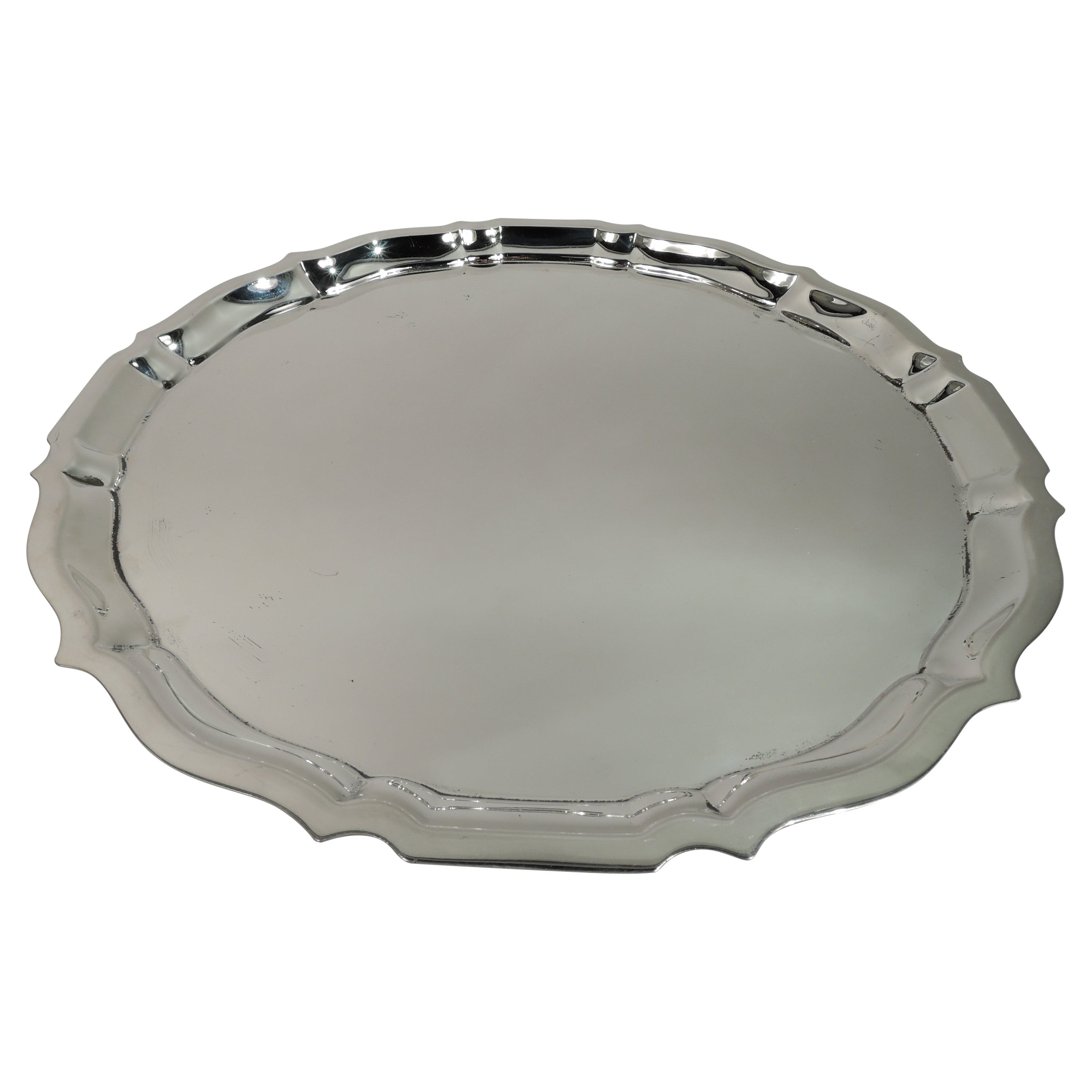 Large and Heavy Gorham Chippendale Sterling Silver Serving Tray
