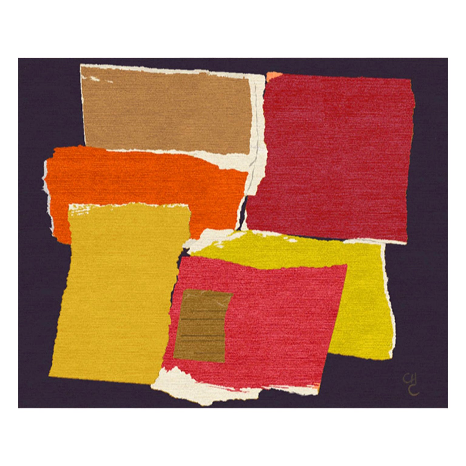 Rhizomes 4 farbenfroher handgeknüpfter Teppich von Charlotte Culot