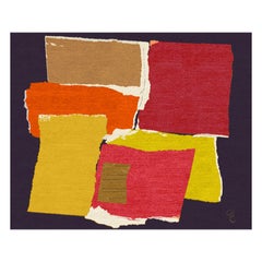 Rhizomes 4 Colorful Hand Knotted Rug by Charlotte Culot