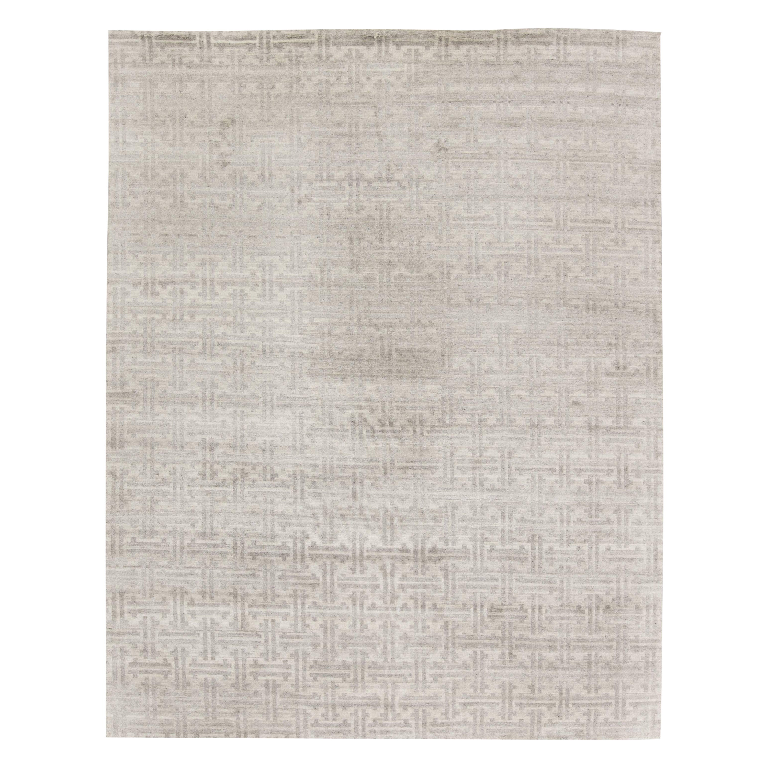 Contemporary Terra Rug in Natural Wool by Doris Leslie Blau For Sale