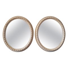 Pair of Miniature Oval Mirrors
