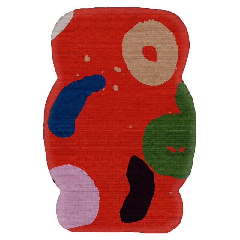 Red Fruti Rug, Large by Chuch Estudio For Sale