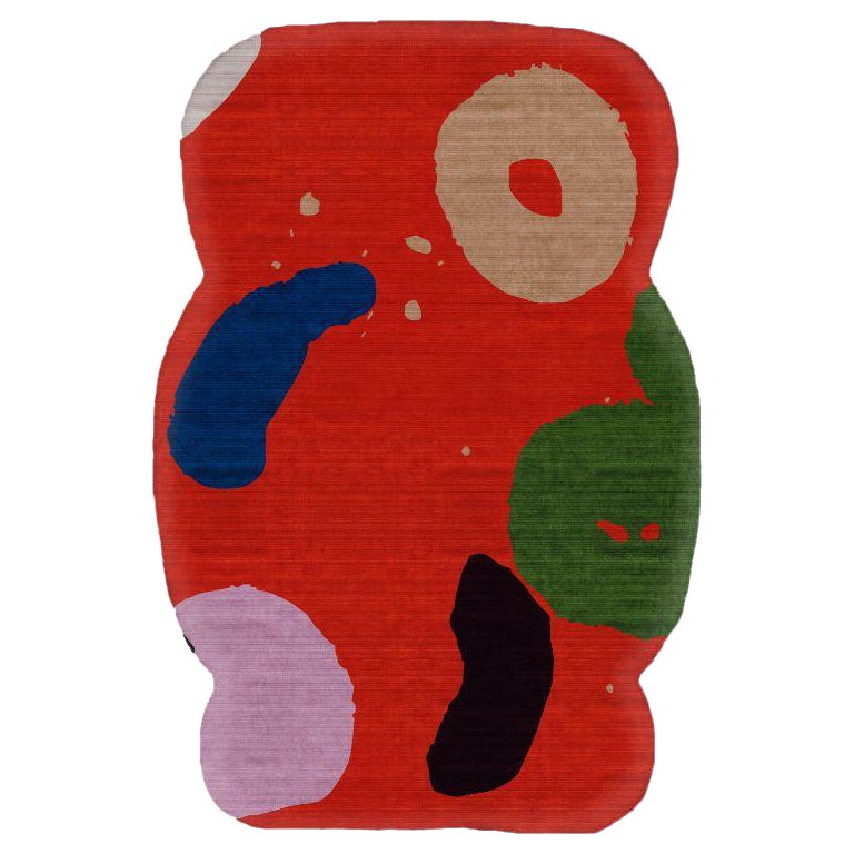 Red Fruti Rug, Small by Chuch Estudio For Sale
