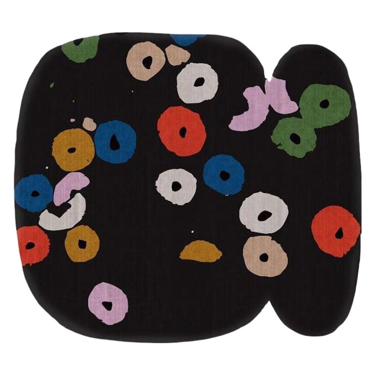 Tapis Fruti noir, grand modèle, par Chuch Estudio