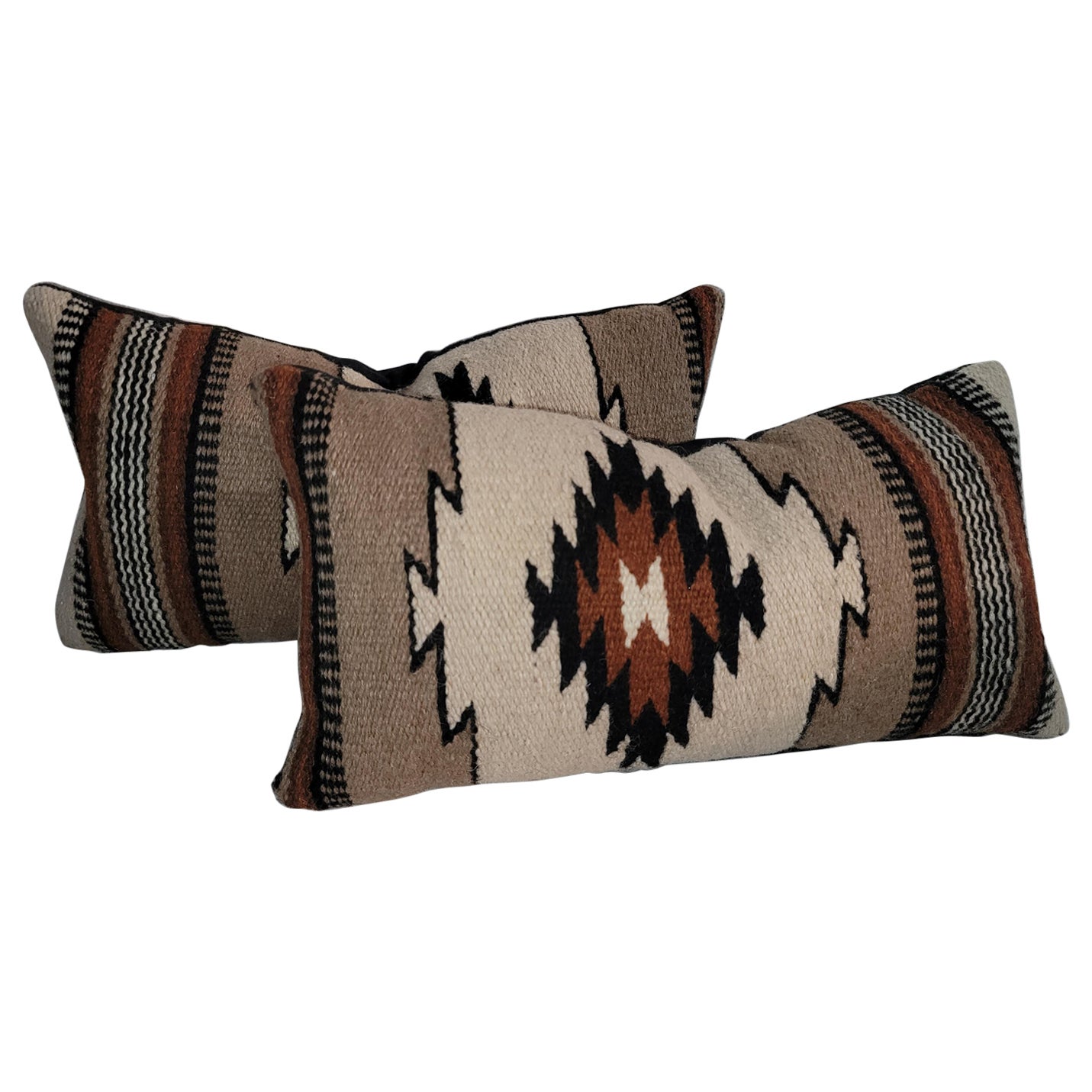 Mexican Indian Weaving Kidney Pillows For Sale