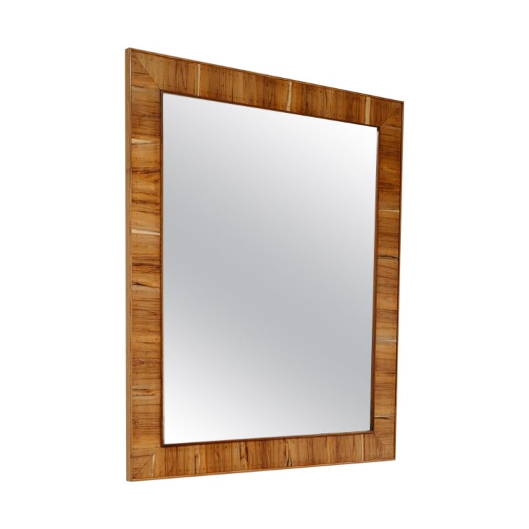Specchio occasionale francese del 1940 in legno di tasso e pitchpine in vendita