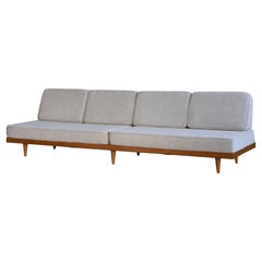 Used Large Mid-Century Modern Daybed from the 1950s with Bouclé Fabric