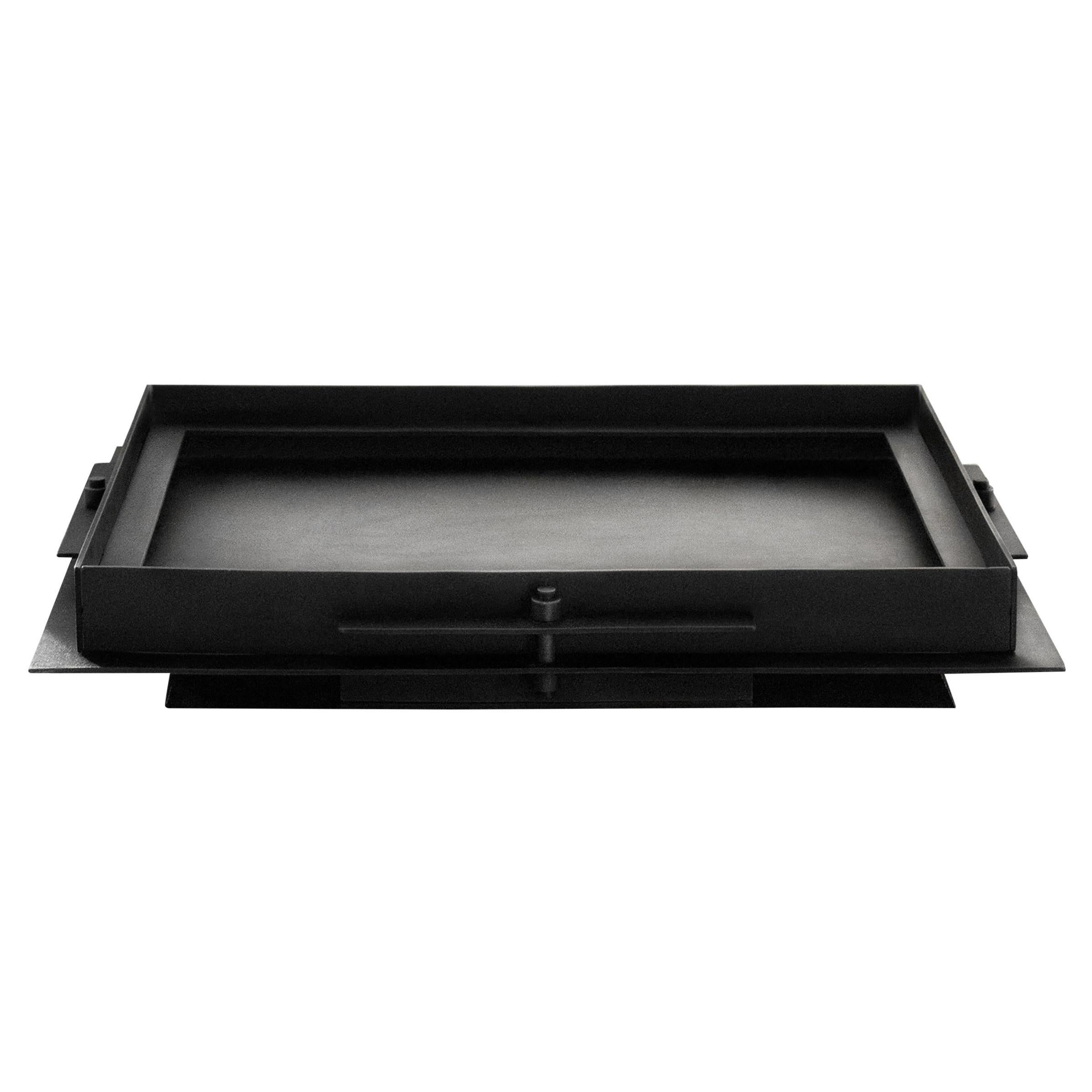 Pilier Steel Tray by Sizar Alexis For Sale