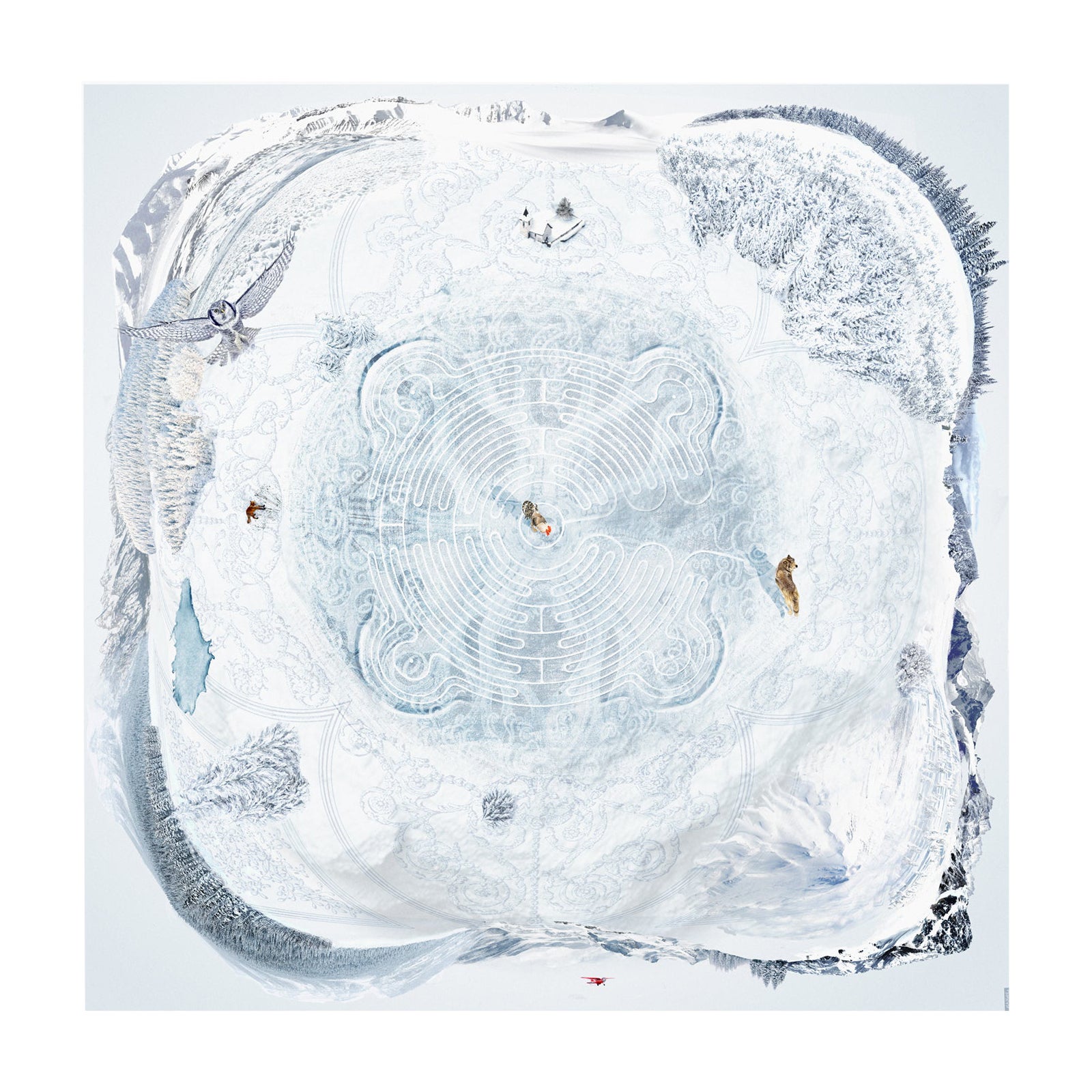 Nakol Art by Natalia Kolpakova, Absolutely white, 100% Silk Scarf, 2021 For Sale