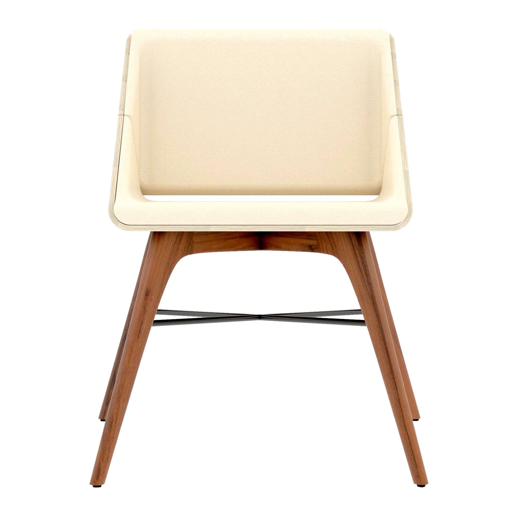 Zeitgenössischer Stuhl aus Nussbaum und Eschenholz von Alexandre Caldas im Angebot