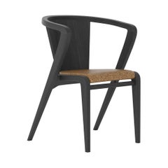 Bemalter Stuhl aus Eschenholz und Stoff mit portugiesischen Wurzeln von Alexandre Caldas