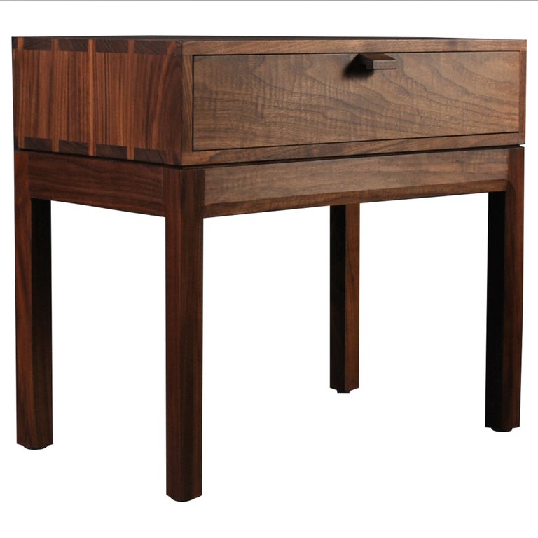 Handcrafted Bedside Tables, Walnut and Oak For Sale at 1stDibs