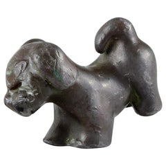 Just Andersen ''1884-1943'', Denmark, Rare and Early Puppy in Disco Metal
