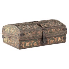 18th Century Green Dyed and Gilded Leather Box