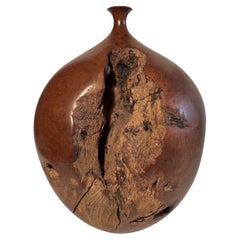 1983 Hap Sakwa Burlwood Carved & Turned Wood Vase
