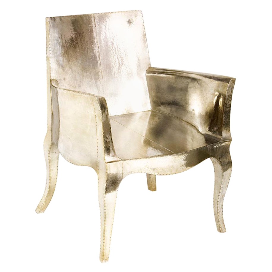 Set of 2 Chairs Louis XV style in White Bronze Clad, Club Chair by P. Mathieu