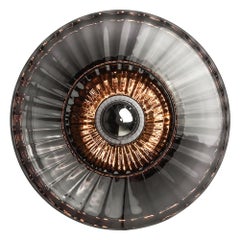 New Wave Optic Wall Sconce XL Smoke with Bulb and Gold Eyeball