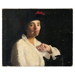 Robert Hale Ives Gammel, Portrait d'un garçon à chapeau, vers 1916