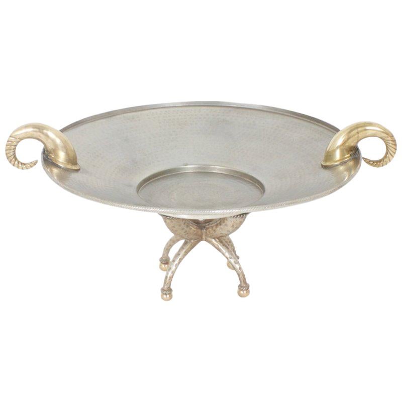 Modern Silver and Brass Bowl