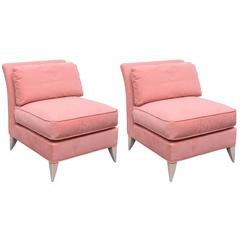 Thayer Coggin Pink Slipper Chairs, 1970s, USA SATURDAY SALE