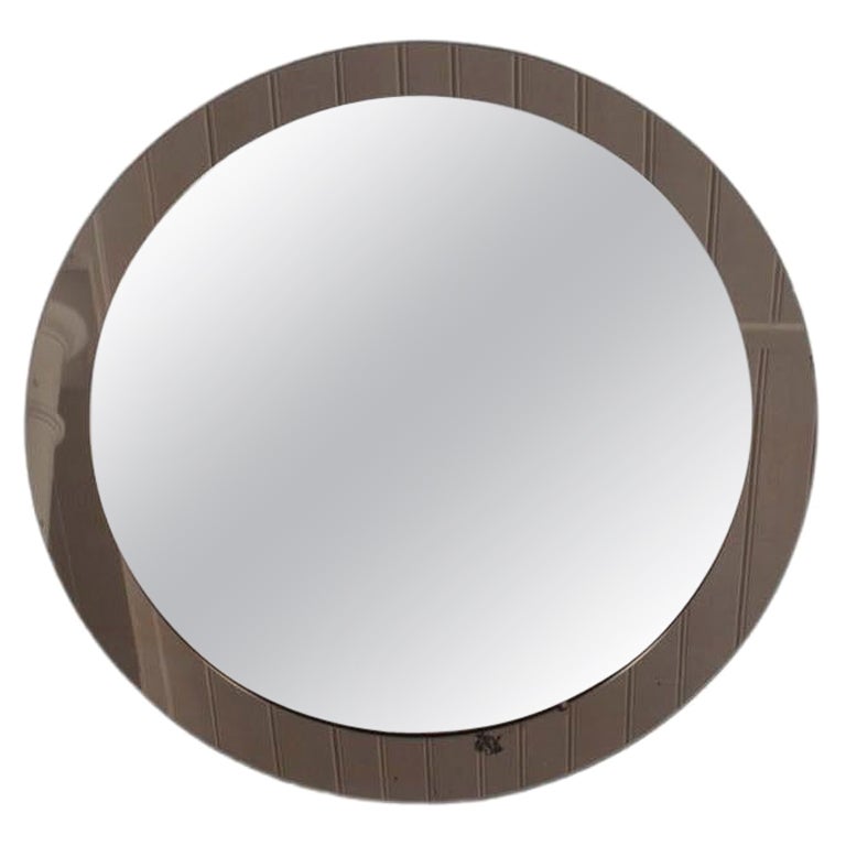 Miroir rond italien bicolore, design : Antonio Lupi par Cristal Luxor, années 1960 en vente